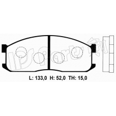 IBD-1325 IPS Parts Комплект тормозных колодок, дисковый тормоз