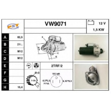 VW9071 SNRA Стартер