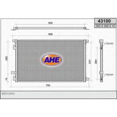 43100 AHE Конденсатор, кондиционер