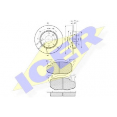 31120-4689 ICER Комплект тормозов, дисковый тормозной механизм
