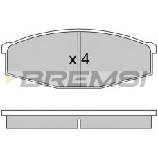BP2234 BREMSI Комплект тормозных колодок, дисковый тормоз