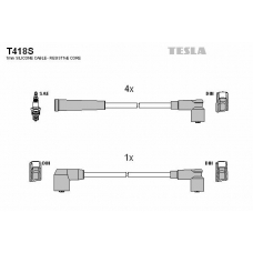 T418S TESLA Комплект проводов зажигания