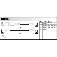 XC948 QUINTON HAZELL Комплект проводов зажигания