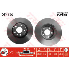 DF4470 TRW Тормозной диск