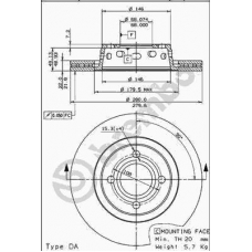 09.7821.10 BREMBO Тормозной диск