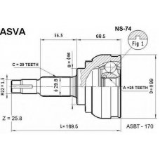 NS-74 ASVA Шарнирный комплект, приводной вал