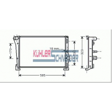 2100021 KUHLER SCHNEIDER Радиатор, охлаждение двигател