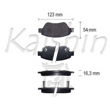 FK11227 KAISHIN Комплект тормозных колодок, дисковый тормоз