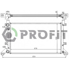 PR 9567A8 PROFIT Радиатор, охлаждение двигателя