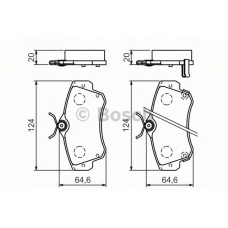 0 986 494 029 BOSCH Комплект тормозных колодок, дисковый тормоз