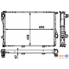 8MK 376 712-501 HELLA Радиатор, охлаждение двигателя