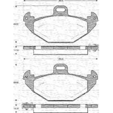 363702161086 MAGNETI MARELLI Комплект тормозных колодок, дисковый тормоз