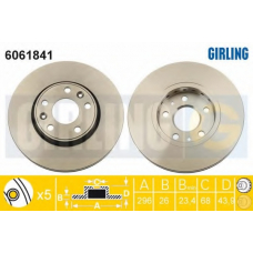 6061841 GIRLING Тормозной диск