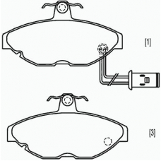 P 52 011 BREMBO Комплект тормозных колодок, дисковый тормоз