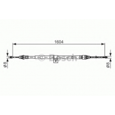 1 987 477 980 BOSCH Трос, стояночная тормозная система