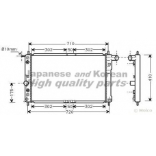 J209-01 ASHUKI Радиатор, охлаждение двигателя