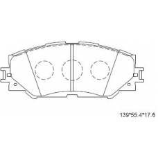 KD2780 ASIMCO Комплект тормозных колодок, дисковый тормоз