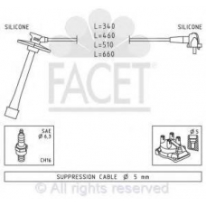 4.9396 FACET Ккомплект проводов зажигания