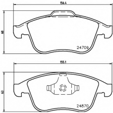 8DB 355 014-801 HELLA PAGID Комплект тормозных колодок, дисковый тормоз