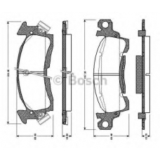 0 986 TB2 269 BOSCH Комплект тормозных колодок, дисковый тормоз