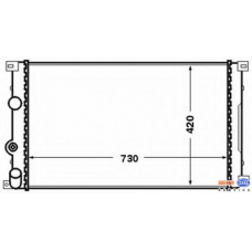 8MK 376 771-731 HELLA Радиатор, охлаждение двигателя