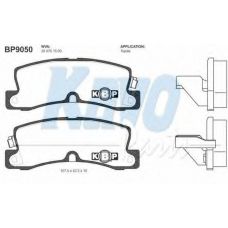 BP-9050 KAVO PARTS Комплект тормозных колодок, дисковый тормоз