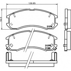 8DB 355 005-821 HELLA Комплект тормозных колодок, дисковый тормоз