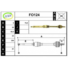 FO124 SERA Приводной вал