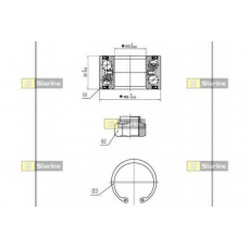 LO 01327 STARLINE Комплект подшипника ступицы колеса