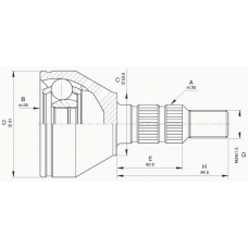 CVJ5641.10 OPEN PARTS Шарнирный комплект, приводной вал