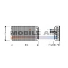 0600V019 VAN WEZEL Испаритель, кондиционер