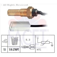 7.3250 FACET Датчик, температура охлаждающей жидкости; Датчик, 
