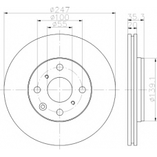 8DD 355 112-301 HELLA PAGID Тормозной диск