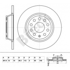 BR 036 SA100 BRECK Тормозной диск