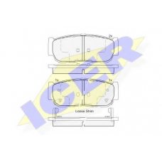 182151 ICER Комплект тормозных колодок, дисковый тормоз