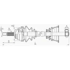 DRS6112.00 OPEN PARTS Приводной вал