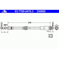 83.7769-0470.3 ATE Тормозной шланг