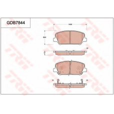 GDB7844 TRW Комплект тормозных колодок, дисковый тормоз