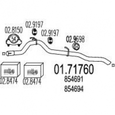 01.71760 MTS Труба выхлопного газа