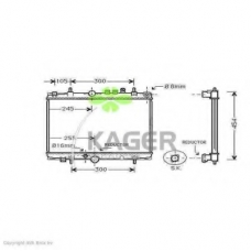 31-1856 KAGER Радиатор, охлаждение двигателя