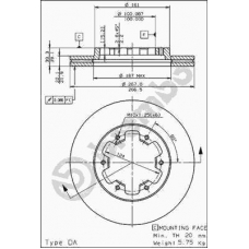 09.5873.10 BREMBO Тормозной диск