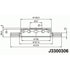 J3300306 NIPPARTS Тормозной диск