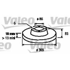 186692 VALEO Тормозной диск