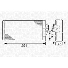 350218265000 MAGNETI MARELLI Теплообменник, отопление салона