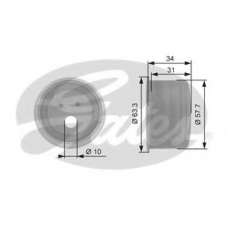 T41271 GATES Натяжной ролик, ремень грм