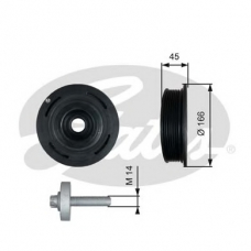 TVD1054A GATES Ременный шкив, коленчатый вал