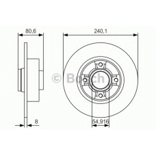 0 986 479 S37 BOSCH Тормозной диск