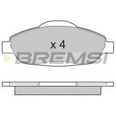 BP3364 BREMSI Комплект тормозных колодок, дисковый тормоз