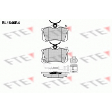 BL1846B4 FTE Комплект тормозных колодок, дисковый тормоз
