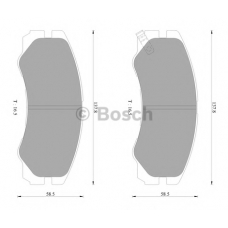 0 986 AB2 234 BOSCH Комплект тормозных колодок, дисковый тормоз